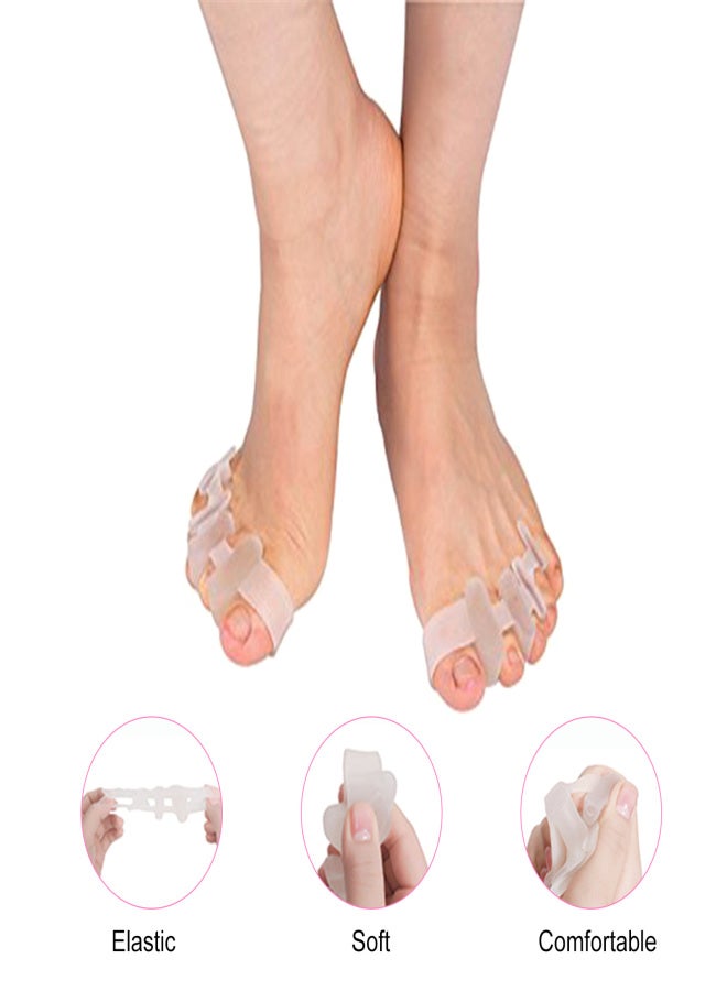 1 Pair Silicone Toe Separators Straightener Men Women Bunion Corrector Hammer Toe Spacers for Foot Fitness - Image 4