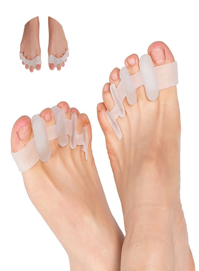 1 Pair Silicone Toe Separators Straightener Men Women Bunion Corrector Hammer Toe Spacers for Foot Fitness - Image 5