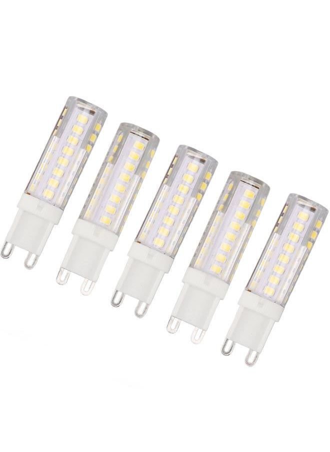 Thoraya - 5Pcs 7W Dimmable G9 LED Light Bulb LED High Brightness Energy Saving Light Source G9 Bi Pin Bulb - Image 1