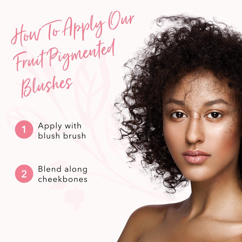 100 % Pure 100% بودرة بلش نقي (ملون بالفواكه)، شيفون، لمسة لامعة ناعمة، يغذي البشرة بزيت الورد، زبدة الكاكاو، مكياج طبيعي (وردي فاتح) - 1.81 أونصة - Image 5