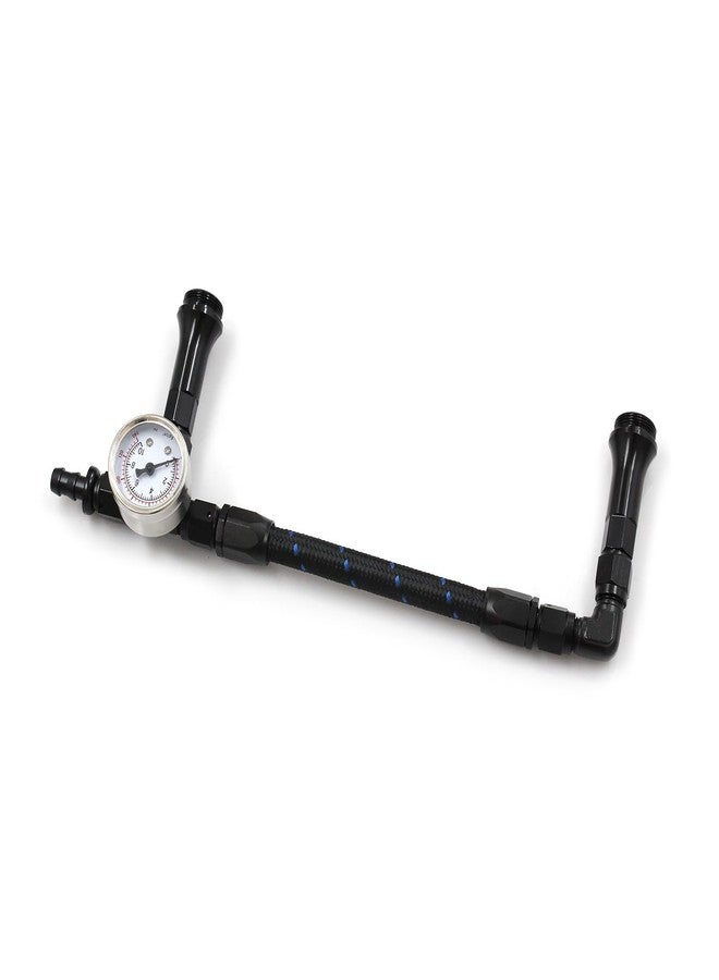 WnSEu Braided AN6 Dual Feed Carb Fuel Line Double Pump for Holley 4150 Carburetor with vacuum pressure gauge - Image 5