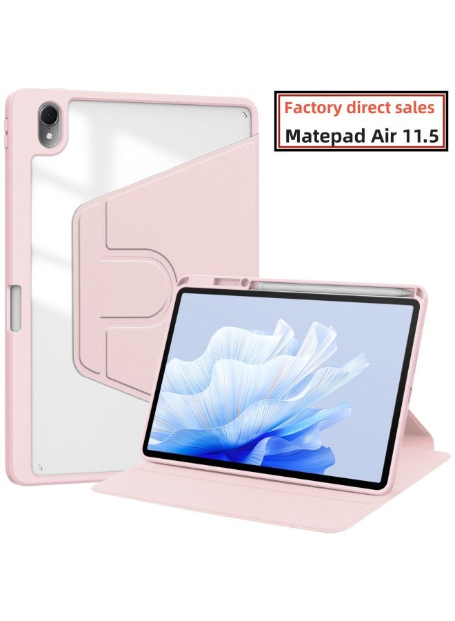 For Huawei Matepad Air Protective Case 11.5S Rotating 2023 Ultra-thin Transparent Pen Slot Acrylic Leather Case-Color:Purple-Applicable Model:matepad Air 11.5 2023 - Image 2