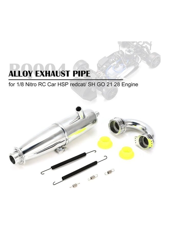 NIBEMINENT Alloy Exhaust Pipe For Nitro RC Car Engine 15.5 x 4cm  - Image 1