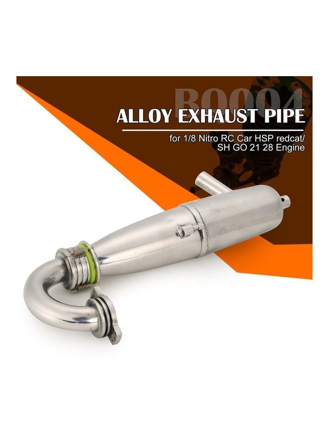 NIBEMINENT Alloy Exhaust Pipe For Nitro RC Car Engine 15.5 x 4cm  - Image 2