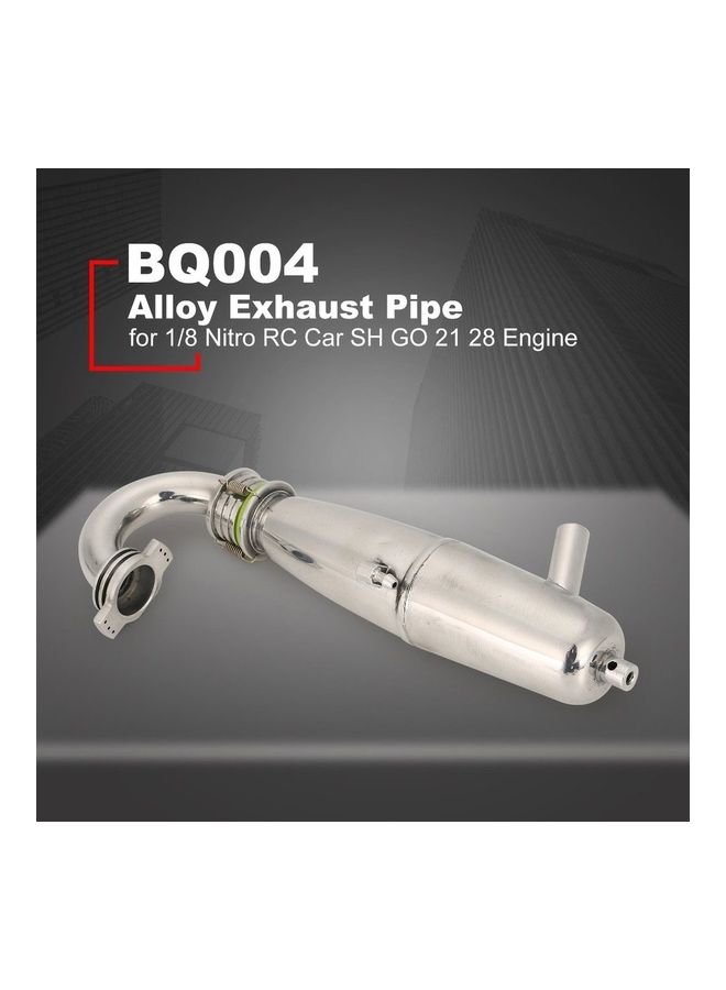 NIBEMINENT Alloy Exhaust Pipe For Nitro RC Car Engine 15.5 x 4cm  - Image 4