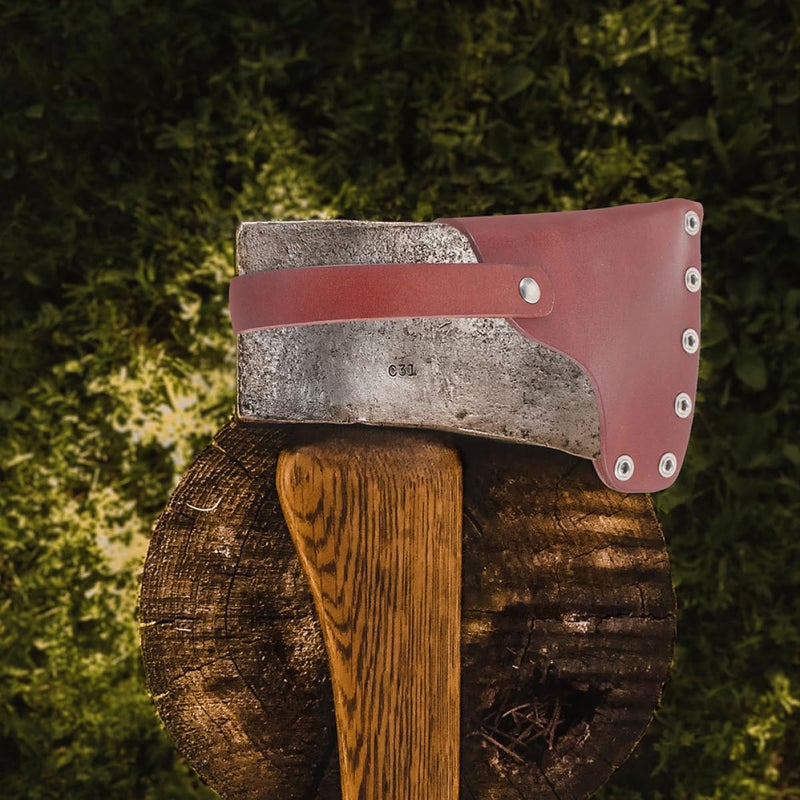 Leather Axe Cover Hatchet Case with Belt Loop Portable Tool Protector for Camping Outdoor - Image 5