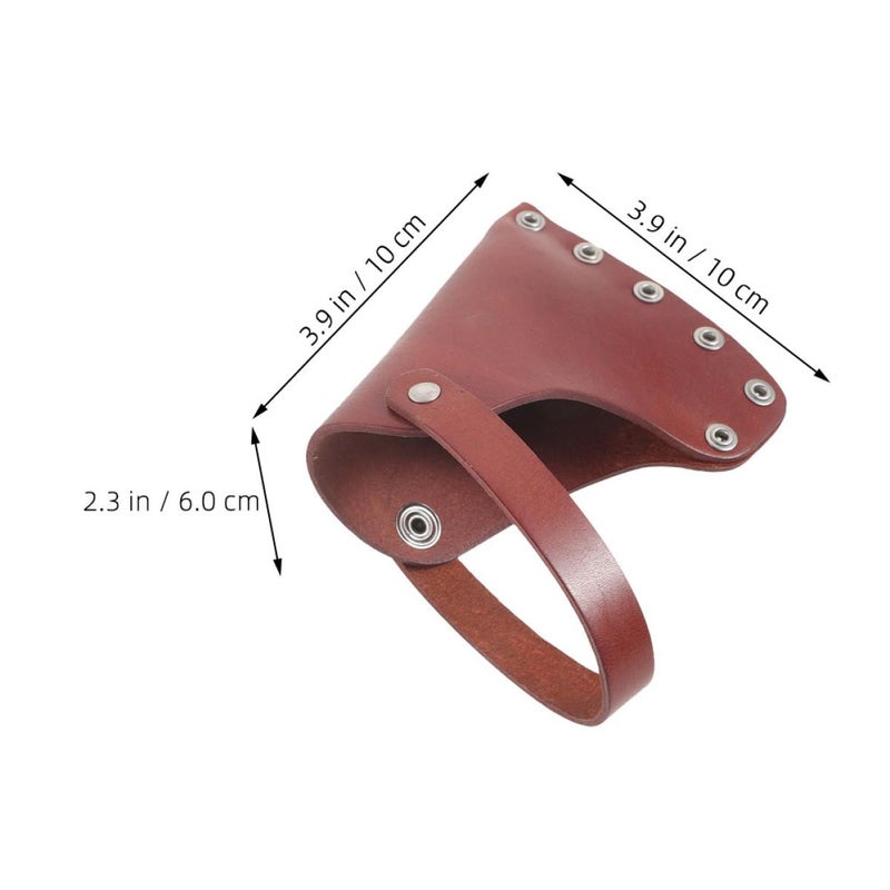 Leather Axe Cover Hatchet Case with Belt Loop Portable Tool Protector for Camping Outdoor - Image 3