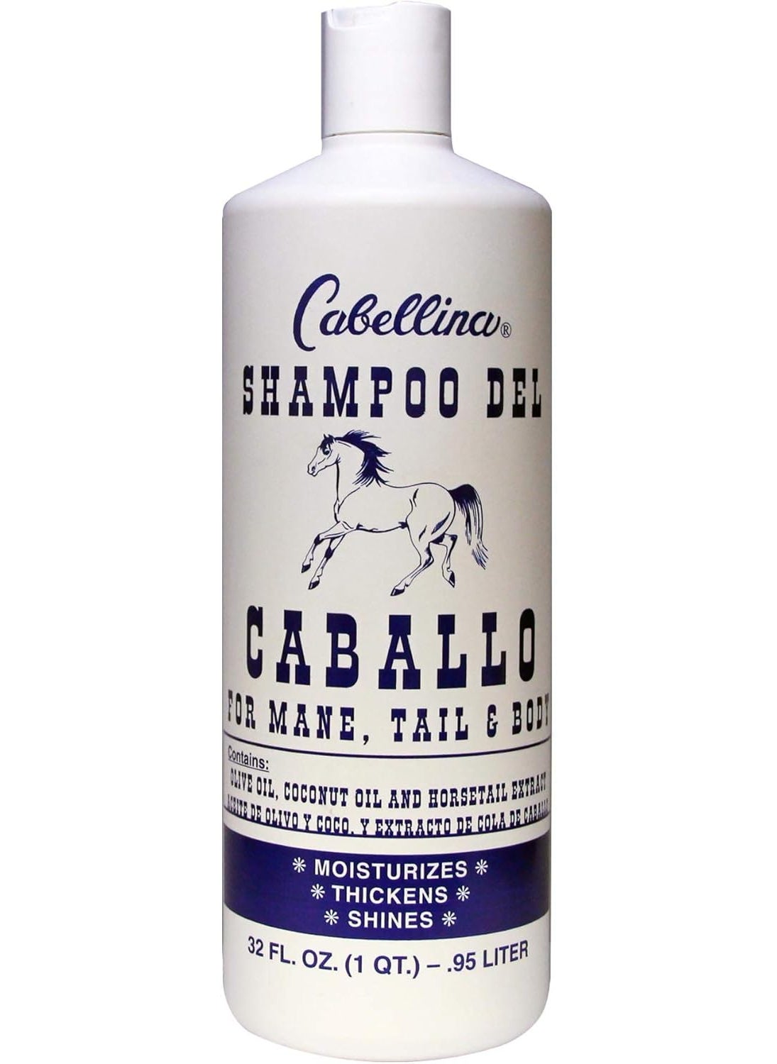 Cabellina - Shampoo Del Caballo with Horsetail Plant Extract Provides Volume and Shine to your hair 32 FL Oz Bottle - Image 1