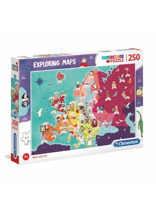 Clementoni Exploring Maps Great People In Europe Puzzle (250 Pieces)  - Image 4
