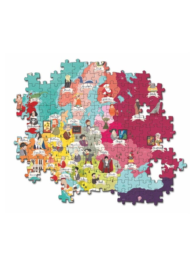 Clementoni Exploring Maps Great People In Europe Puzzle (250 Pieces)  - Image 3