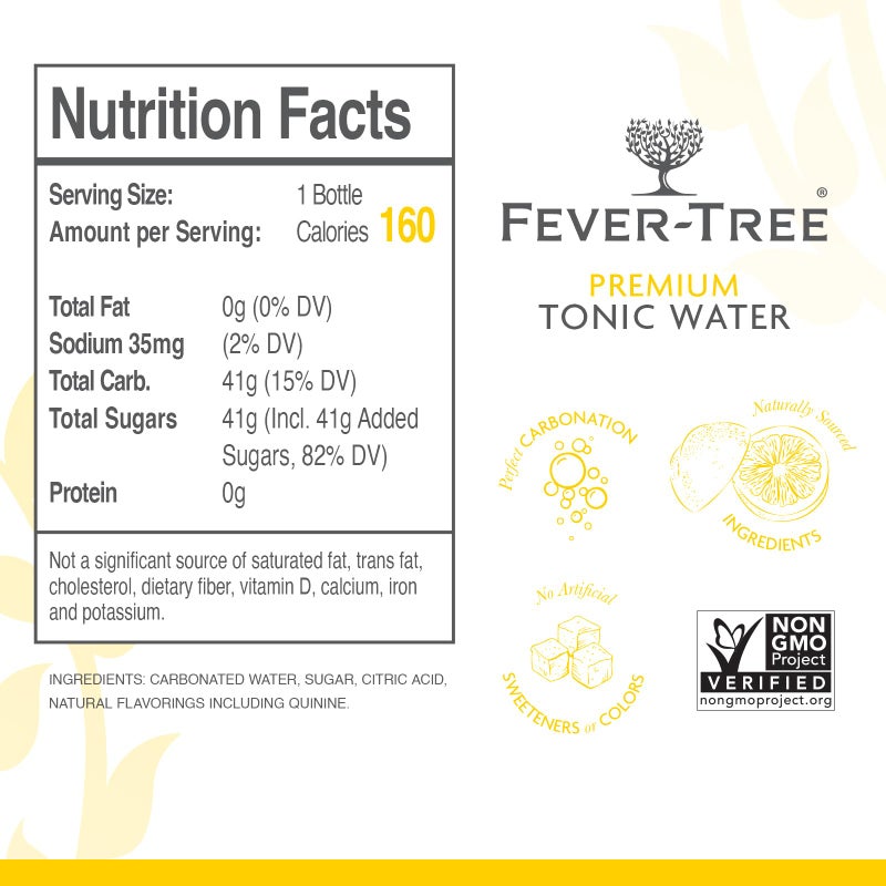 Fever Tree Indian Tonic Water - Premium Quality Mixer - Refreshing Beverage for Cocktails & Mocktails. Naturally Sourced Ingredients, No Artificial Sweeteners or Colors - 500 ML Bottles - Pack of 8 - Image 2