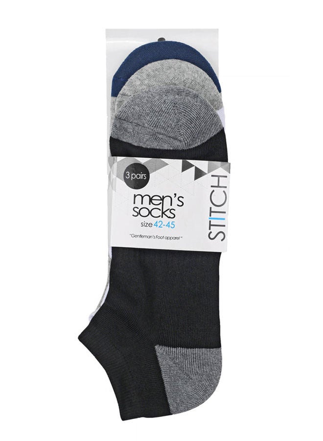 STITCH Men's Pack of 3 Half Terry Ankle Casual Socks - Image 2