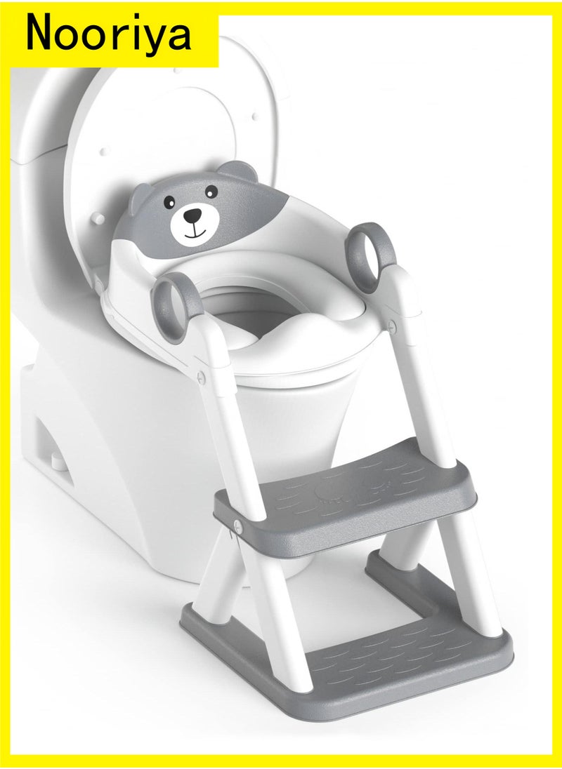 Nooriya Potty Training Seat, Upgrade Toddler Toilet Seat for Kids Boys Girls, 2 in 1 Potty Training Toilet, Splash Guard Anti-Slip Pad Step Stool  - Image 1