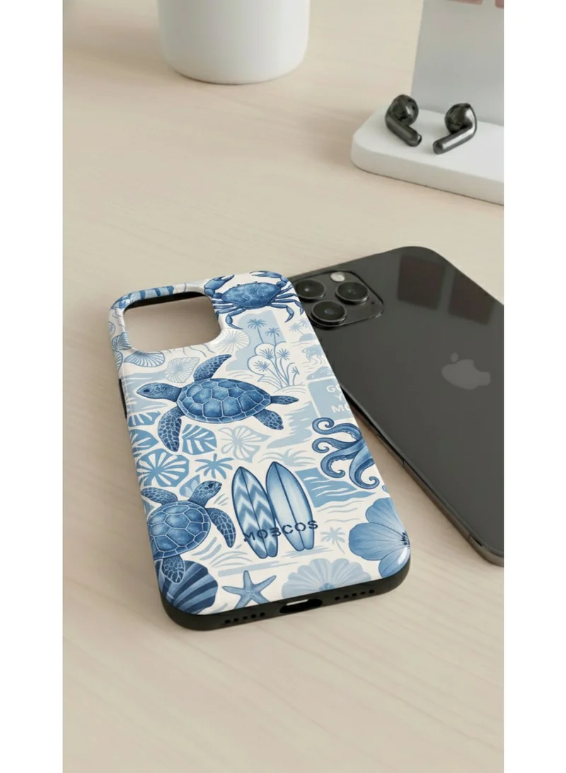 Mobcos iPhone 16 Pro Max Ocean Blueprint Mobcos iPhone 16 Pro Max Ocean Blueprint Premium Case Compatible with Hybrid Dual-Layer Hard Shell + Silicone Protection - Scratch-Resistant Shockproof Mobile Cover  | Best Price UAE