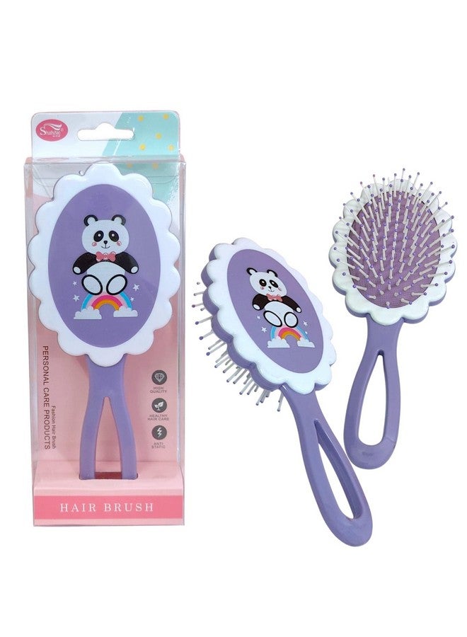 Tera13 TERA 13 Hair Combo For Girls, Panda Theme Hair Brush For Kids (1 pcs) Cartoon Paddle Hair Styling Brush Large with Air Cushion and Soft Bristle for Kids Girls and Women - Image 3