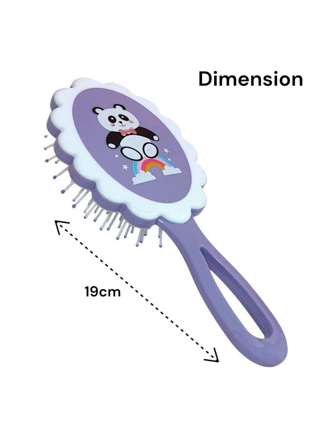 Tera13 TERA 13 Hair Combo For Girls, Panda Theme Hair Brush For Kids (1 pcs) Cartoon Paddle Hair Styling Brush Large with Air Cushion and Soft Bristle for Kids Girls and Women - Image 4