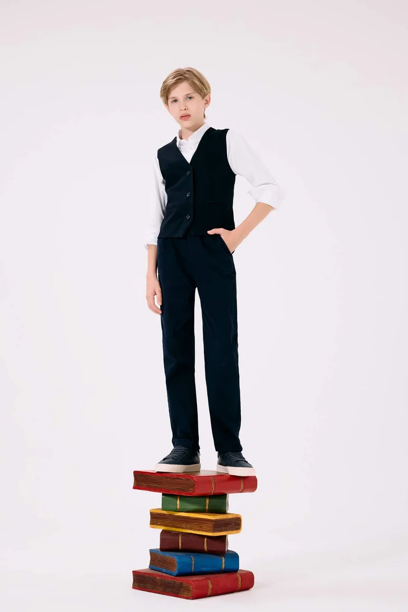 DeFacto Boy Straight Leg Gabardine Trousers