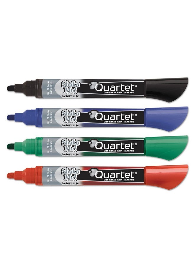Quartet Quartet Glass Board Dry-Erase Whiteboard Markers, Bullet Tip, Assorted Ink Colours, Glass Board Markers with Easy to Erase Ink, School & Office Stationery, Pack of 4 (Multicolour)  - Image 3
