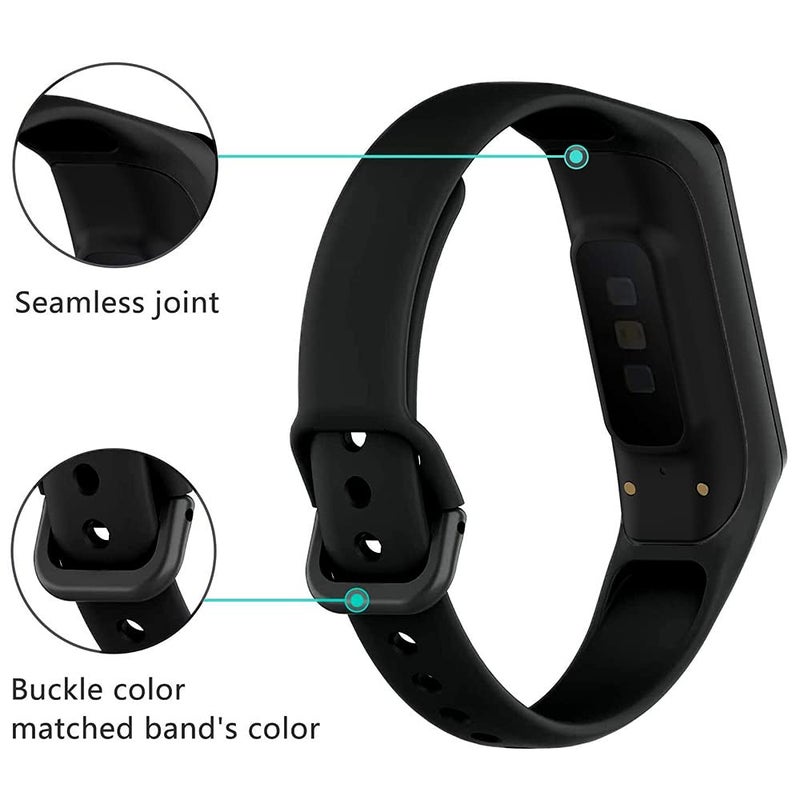 Lustre 6 Pack Replacement Bands Compatible with Samsung Galaxy Fit 2 SM-R220 for Women Men Classic Watch Band Strap Wristband for Galaxy Fit 2 Smart Watch (Come with Two Protective Film) (6 Pack-2) - Image 4