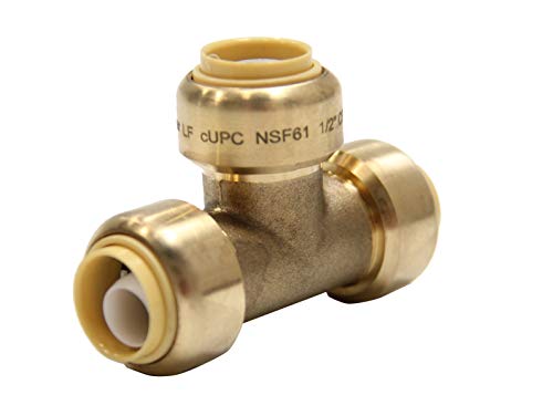 EFIELD (Pack of 10) EFIELD 1/2 Inch Push Fit Fitting Bundles to Connect Pex, Copper, CPVC -Tee "T" 2 Pieces, Elbow and Coupling 4 Pieces each, with a Disconnect Clip,(PF109) - Image 2