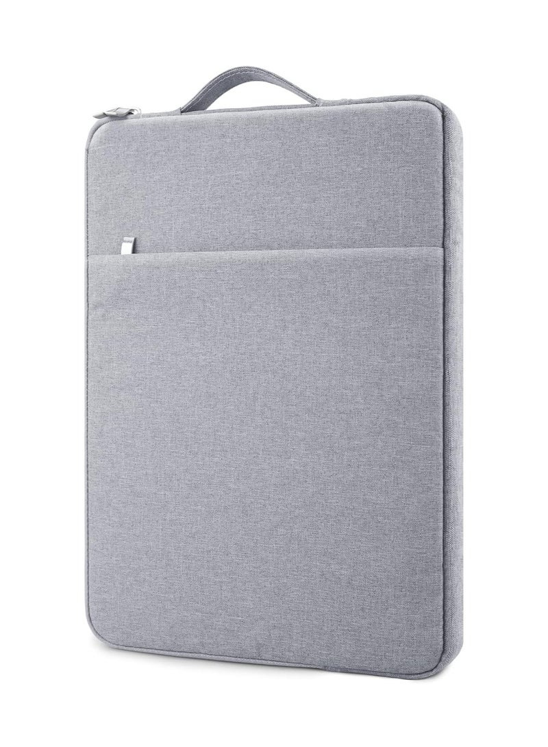 حقيبة حمل للكمبيوتر المحمول مقاس 11 بوصة مع مقبض جيب لجهاز Mac Acer Asus Dell Chromebook VivoBook HP Stream Samsung Chromebook 2 3 4، 12 بوصة Surface Pro 3 4 6 7 7+، رمادي - Image 1