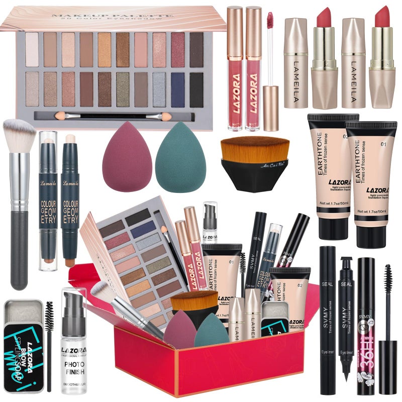venshun Makeup Kit for Women Full Kit Makeup Sets for Teenagers Makeup Kits for Women Teen Girls Includes 20 Colors Eyeshadow Palette Foundation Make Up Set for Beginners - Image 1