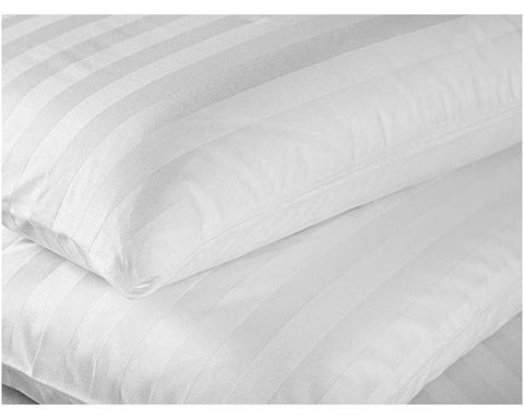 2-Piece Hotel Standard Pillowcase Set – 50x75 cm, Soft 90 GSM Polyester, 1 cm Stripe Design, White