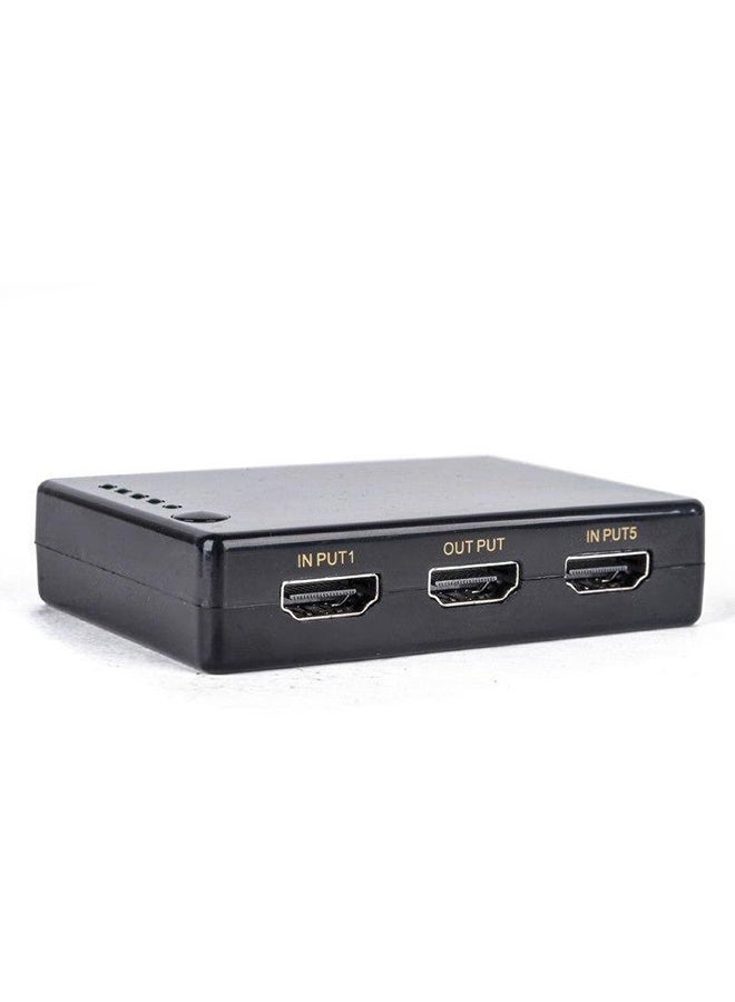 ELTRAZONE 5-Port HDMI Switch 4K Selector Splitter Hub with IR Remote Control – Supports UHD 4K@30Hz, 1080P, 3D, and HDCP – Seamlessly Connect 5 HDMI Devices to 1 Display – Plug & Play HDMI Switch Box with LED Indicators – Black/White/Silver – Compact & Durable Design  - Image 5