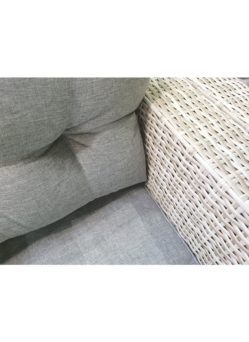 Oasis Casual 7 Seater Rattan Outdoor Sofa Grey Color with Aluminium Frame  - Image 3