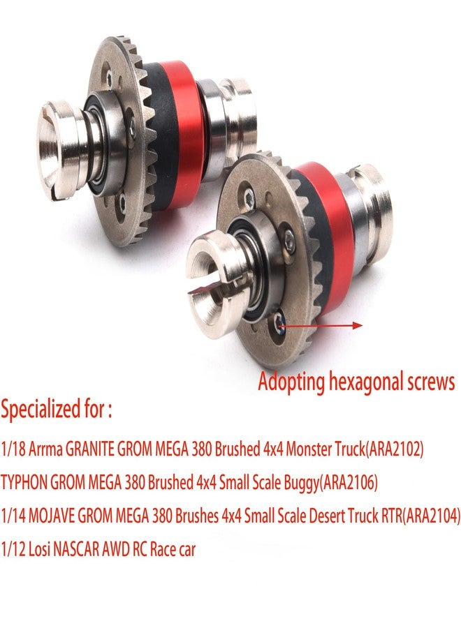 YoungRC Assembled Differential 30T 0.8Mod RC Full Metal Diff Metal Differential Assembled for ARRMA 1/18 Granite Typhon GROM 1/14 Mojave GROM 1/12 Losi RC Cars (2Pcs) - Image 3