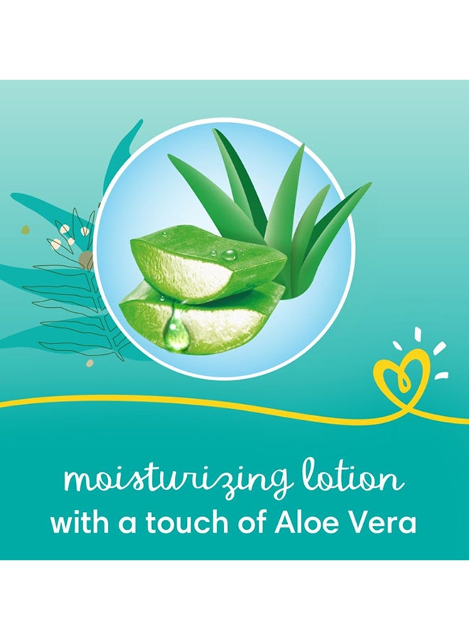 بامبرز حفاضات حديثي الولادة من بيبي دراي مع لوشن الصبار ومؤشر البلل وحماية من التسرب، مقاس 1، 2-5 كجم، 136 حفاضة - Image 3