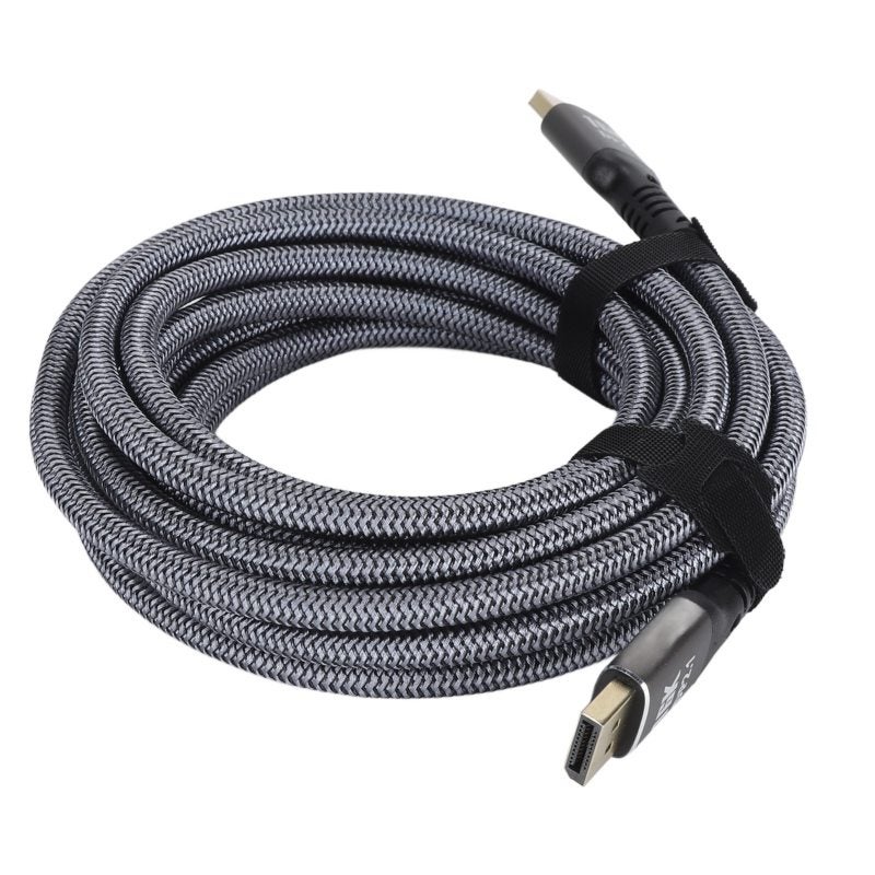 Displayport 2.1 Cable 16K 40Gbps - No Buckle Groove Design Triple Shielding Gaming Displayport Cable for Desktop Laptops Gaming Monitors - Image 3