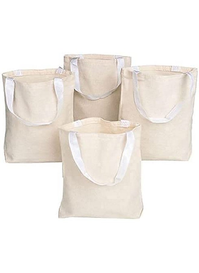 GiftExpress Pack Of 26 Canvas Tote Bag Bulk, Cotton Totes For Embroidery, Crafting , Diy Projects, Bridesmaids Totes, Reusable Grocery Shopping Bags, 13 X 11 Inch(26 Pack)  - Image 5