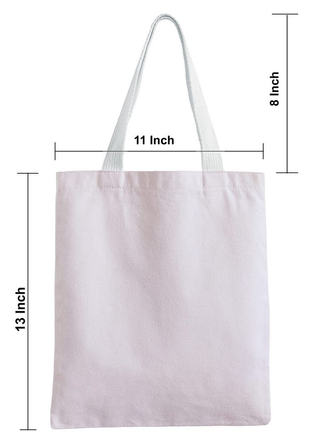 GiftExpress Pack Of 26 Canvas Tote Bag Bulk, Cotton Totes For Embroidery, Crafting , Diy Projects, Bridesmaids Totes, Reusable Grocery Shopping Bags, 13 X 11 Inch(26 Pack)  - Image 4