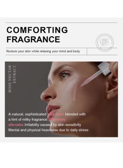 AuQuest Rose Nectar Serum Rose Face Serum Soothe and Calm Soft Smooth Skin and Intensive Hydration Hydrating Moisturizing Nourishing Face Serum for Dry Sensitive and Fine Line Skin Rose Whitening Serum 32ml  - Image 3