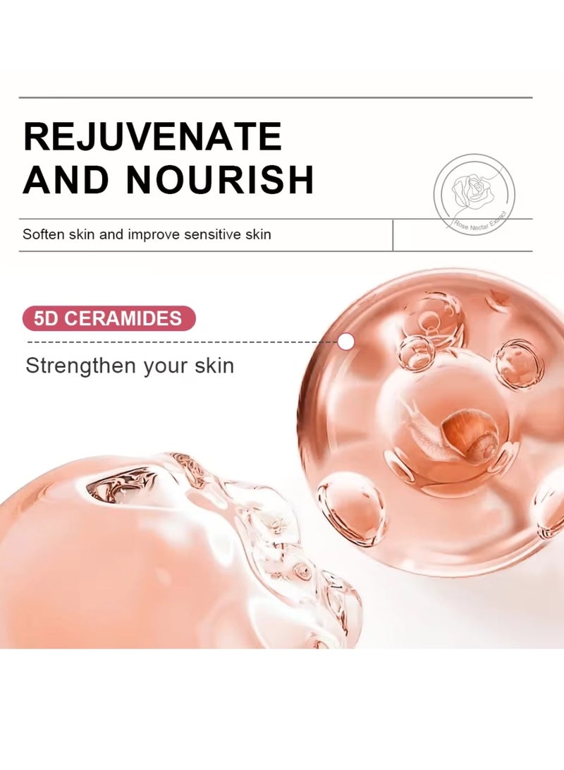 AuQuest Rose Nectar Serum Rose Face Serum Soothe and Calm Soft Smooth Skin and Intensive Hydration Hydrating Moisturizing Nourishing Face Serum for Dry Sensitive and Fine Line Skin Rose Whitening Serum 32ml - Image 5