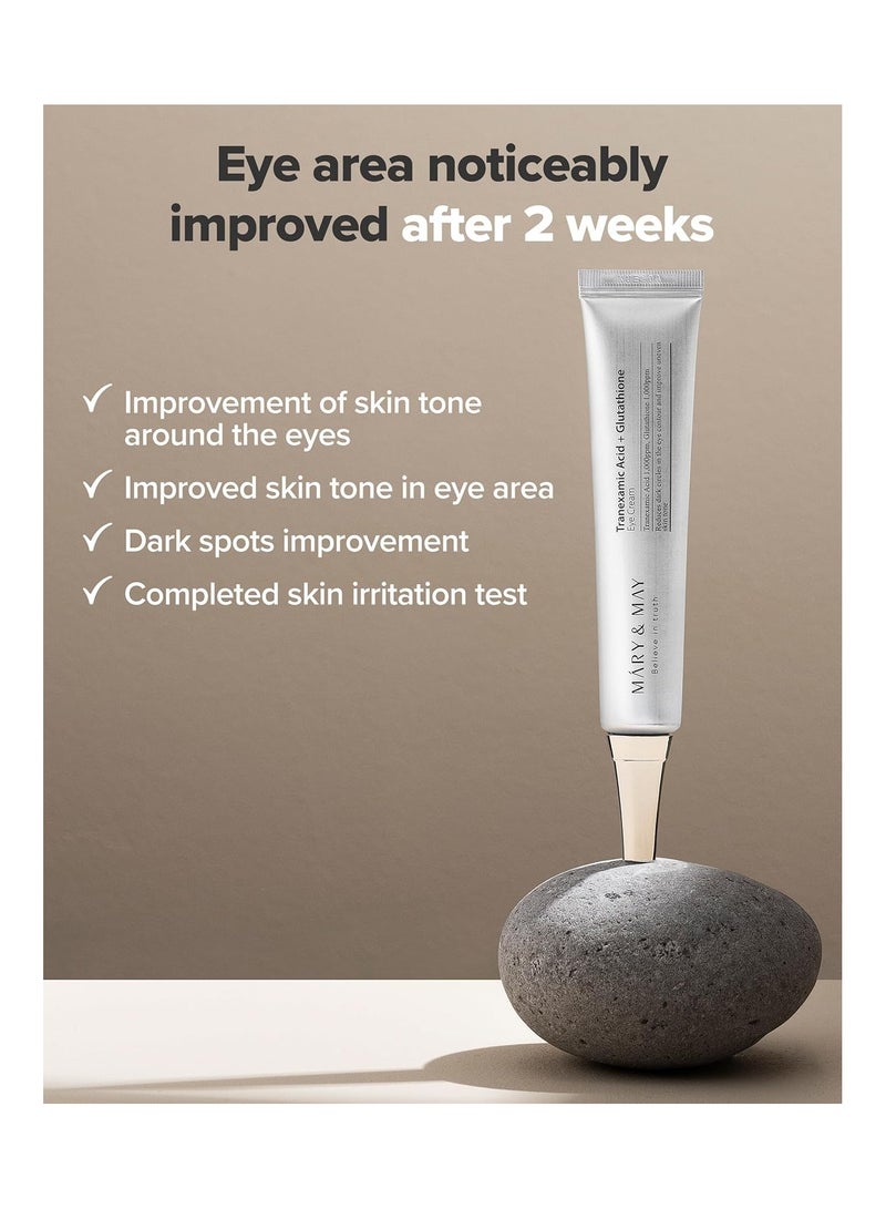 MARY & MAY Tranexamic Acid+ Glutathion Eye Cream 30ml - Image 3
