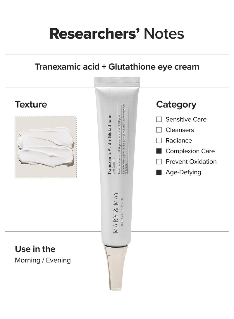 MARY & MAY Tranexamic Acid+ Glutathion Eye Cream 30ml - Image 4