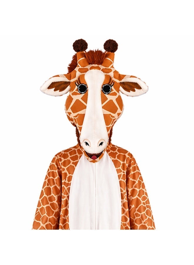 Kids Giraffe Costume Full Body Onesie - Beige & Brown - Image 4