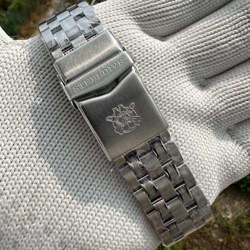 TACTICAL FROG STEELDIVE Men's Automatic Watch NH35 Movement SD1957 Sapphire Luminou 300M Diving Watches, Stainless Steel - Image 5