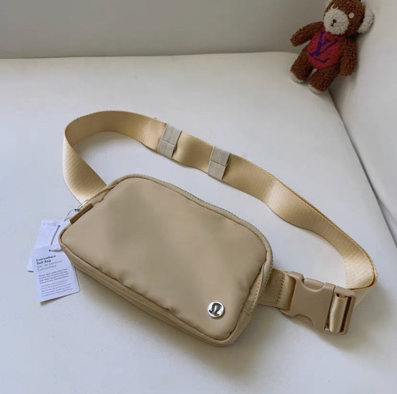 Lulu Sports Fanny Pack High-Quality Running Fitness Khaki