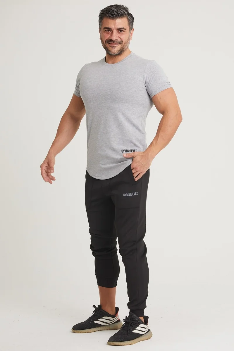 جيموولف Sports Men's T-Shirt | Gray | T-Shirts | Workout Tanktop | Never Give Up |