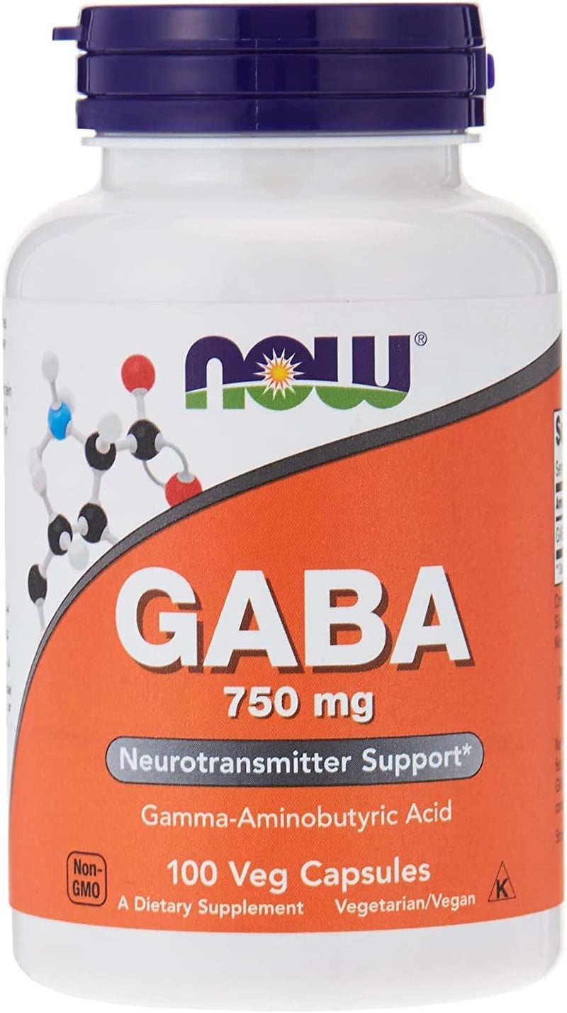 NOW GABA 750 mg Capsules - Neurotransmitter Support - Image 1