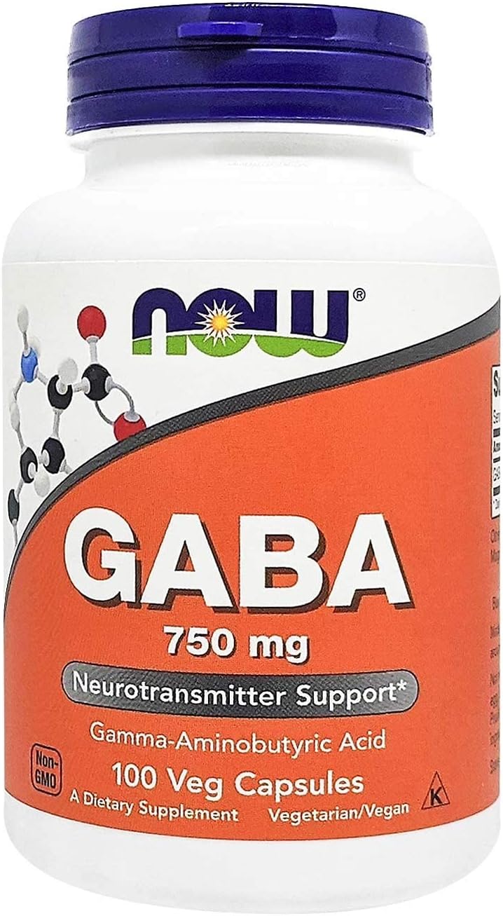 NOW GABA 750 mg Capsules - Neurotransmitter Support - Image 2