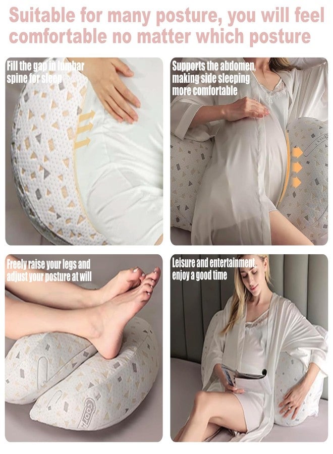 Anfrandce Pregnancy Pillow, Maternity Pillow for Pregnant Women, Full Body Pillow for Pregnant Women Sleeping, Support for Back, Belly, Legs, HIPS - Image 5