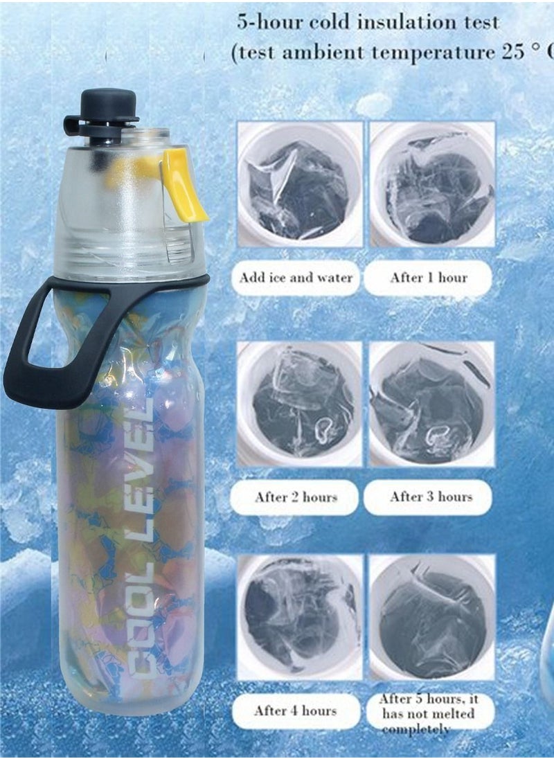Generic - Insulated Gym And Sport Water Bottle With Sip and Mist Spray Function Keep Cool For Hours With High Quality Aluminum Foil Cold Insulated, Leak Proof And Pull Top Spout With Holder - Image 1
