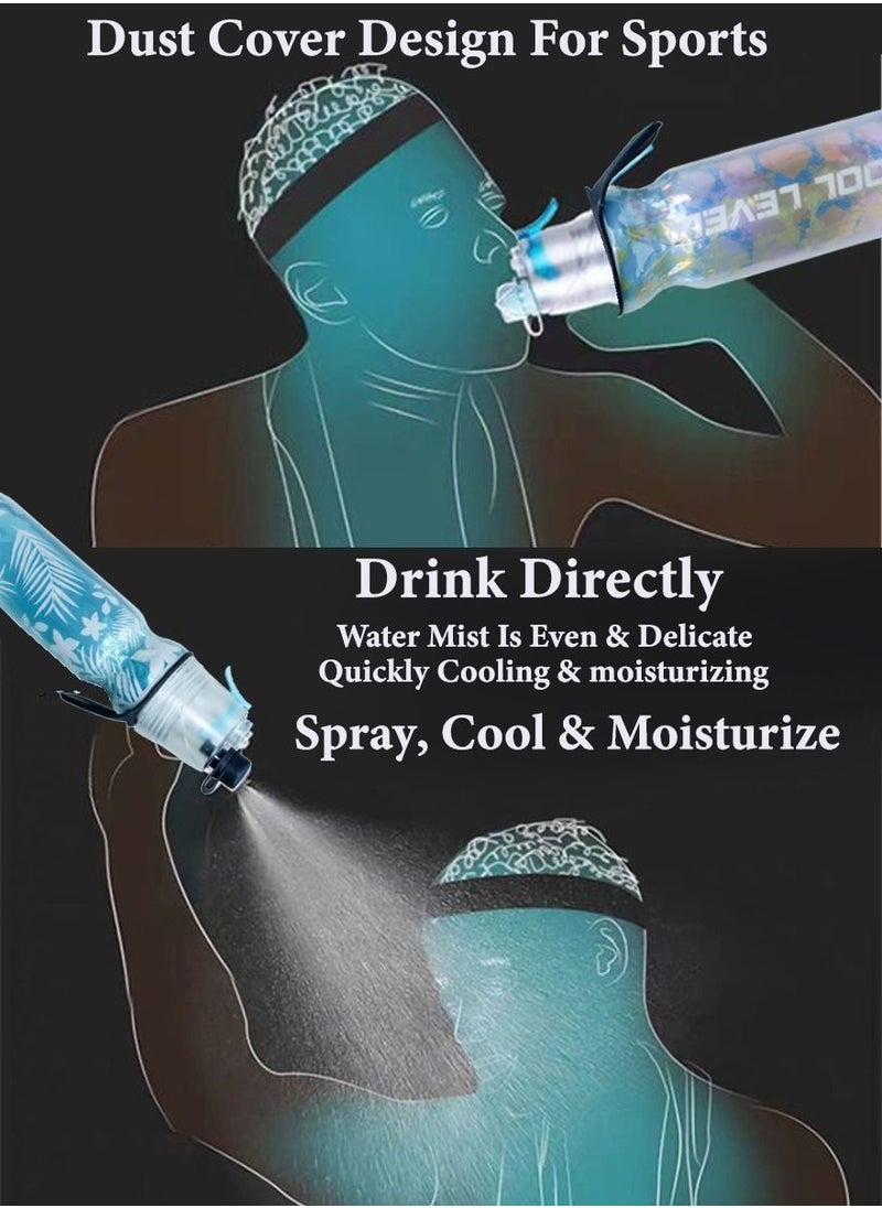 Generic - Insulated Gym And Sport Water Bottle With Sip and Mist Spray Function Keep Cool For Hours With High Quality Aluminum Foil Cold Insulated, Leak Proof And Pull Top Spout With Holder - Image 1