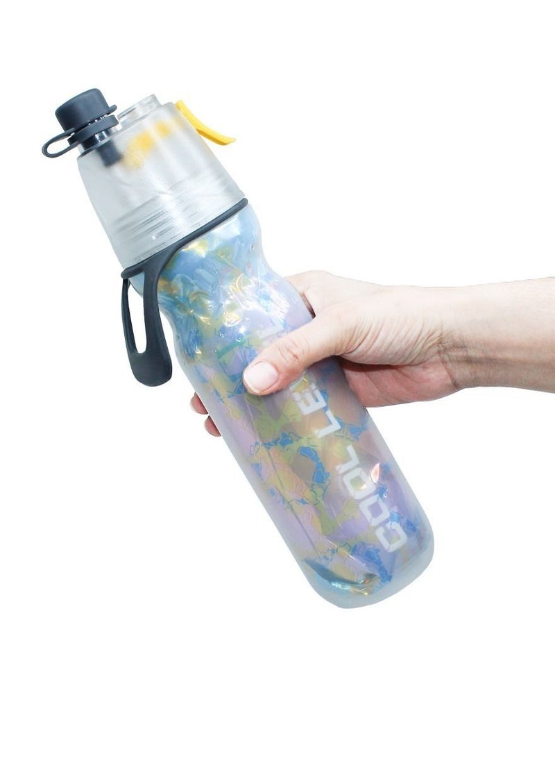 Generic - Insulated Gym And Sport Water Bottle With Sip and Mist Spray Function Keep Cool For Hours With High Quality Aluminum Foil Cold Insulated, Leak Proof And Pull Top Spout With Holder - Image 1