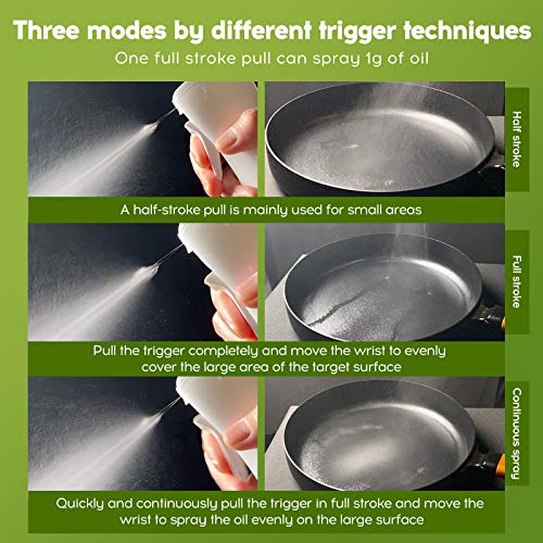 Mistifi Oliver Oil Sprayer for cooking, Spray bottle 6oz, Non-Aerosol Refillable Dispenser Oil Mister (set of 2) - Image 5