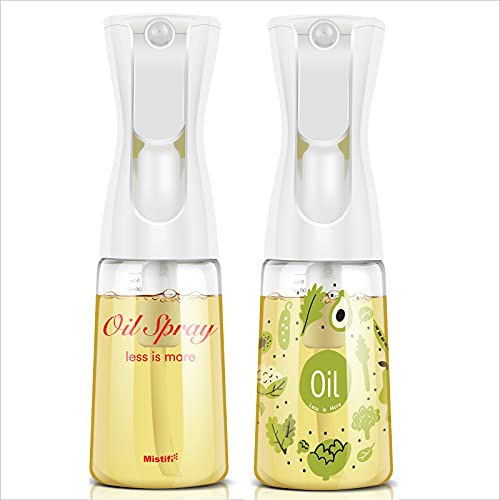 Mistifi Oliver Oil Sprayer for cooking, Spray bottle 6oz, Non-Aerosol Refillable Dispenser Oil Mister (set of 2) - Image 1